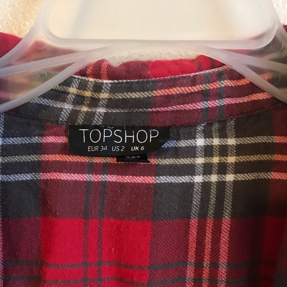 TopShop plaid button down - Picture 2 of 4